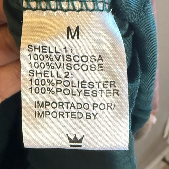 Meisie Pleated Velvet green multi-colored skirt Size Medium - Picture 5 of 7